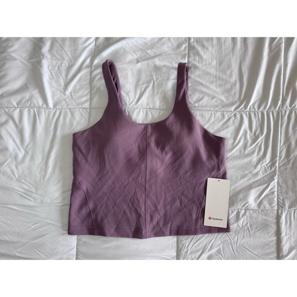 New Lululemon Glow Up Tank Top Size 14 Lavender Lux Built In Bra NWT - Picture 1 of 10